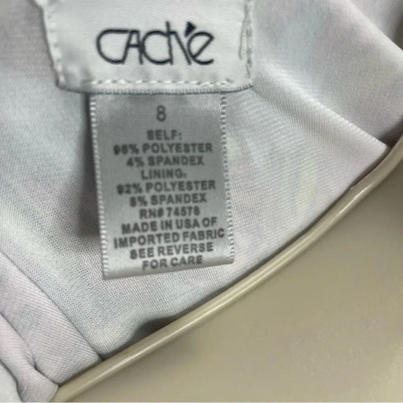 Vintage Cache Y2K Unique Tropical Hawaiian Print Stretch Sheath Dress - Picture 6 of 6